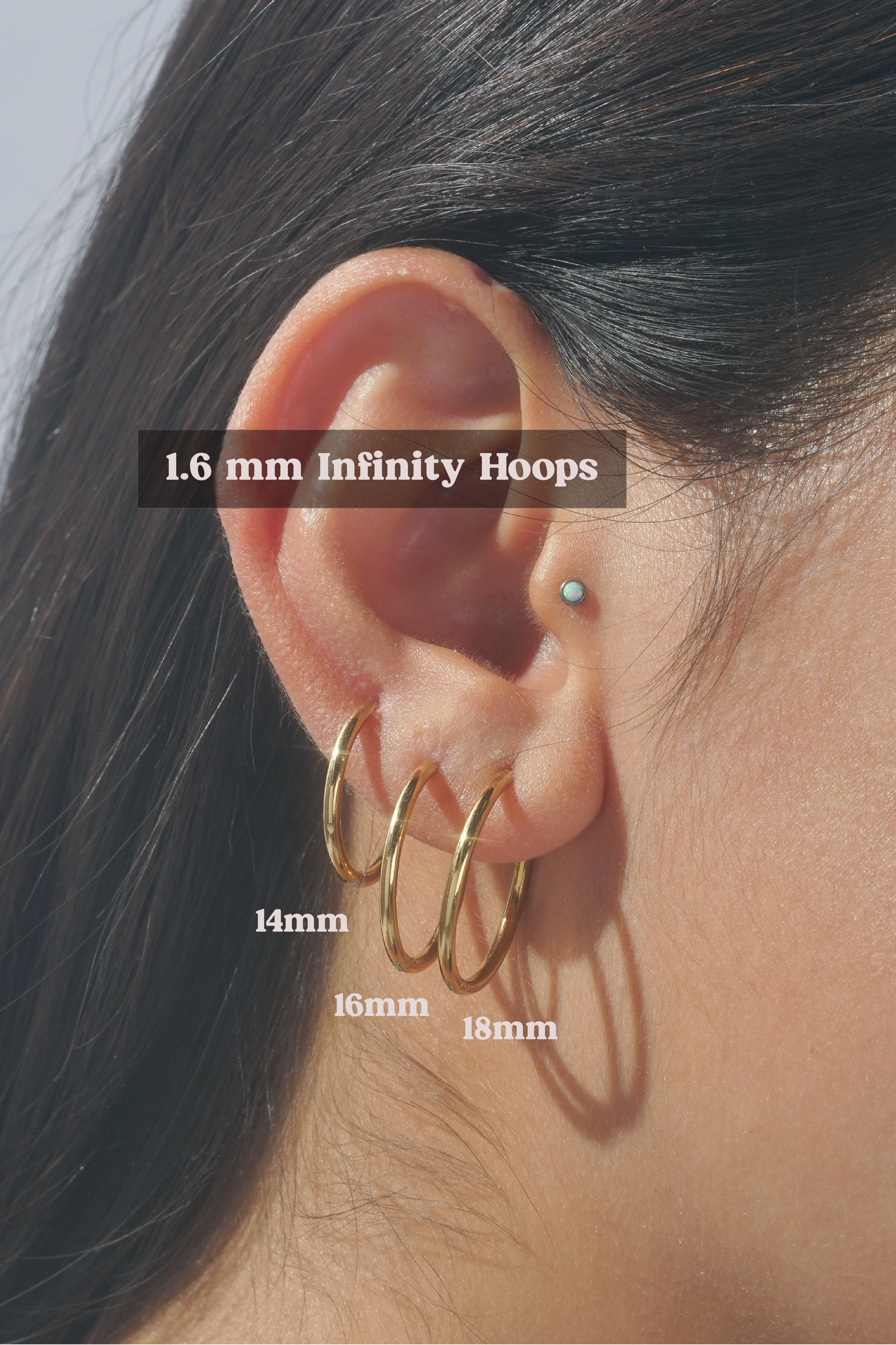 1.6mm Infinity Hoops (Pair) - Image 38