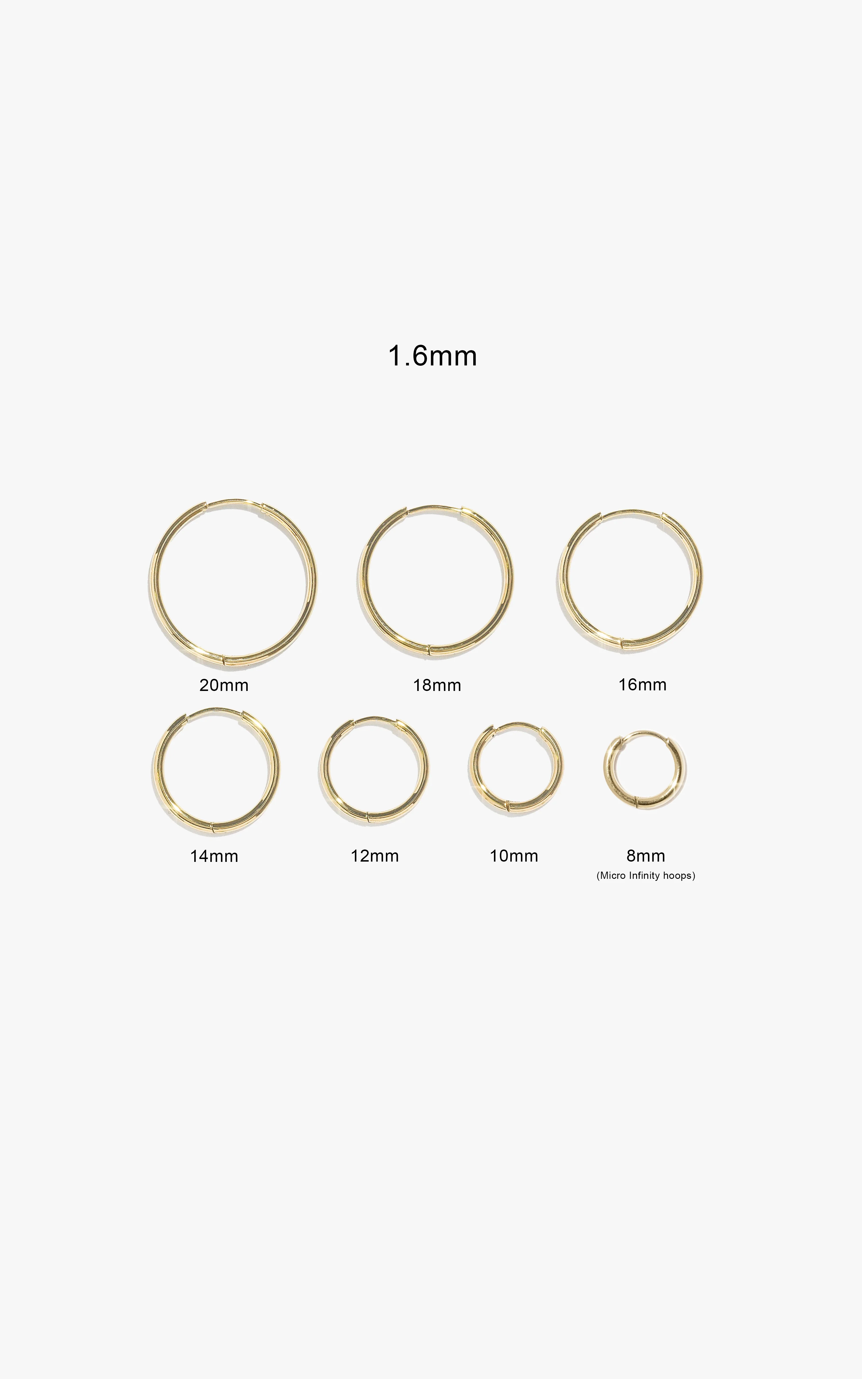 1.6mm Infinity Hoops (Pair) - Image 4