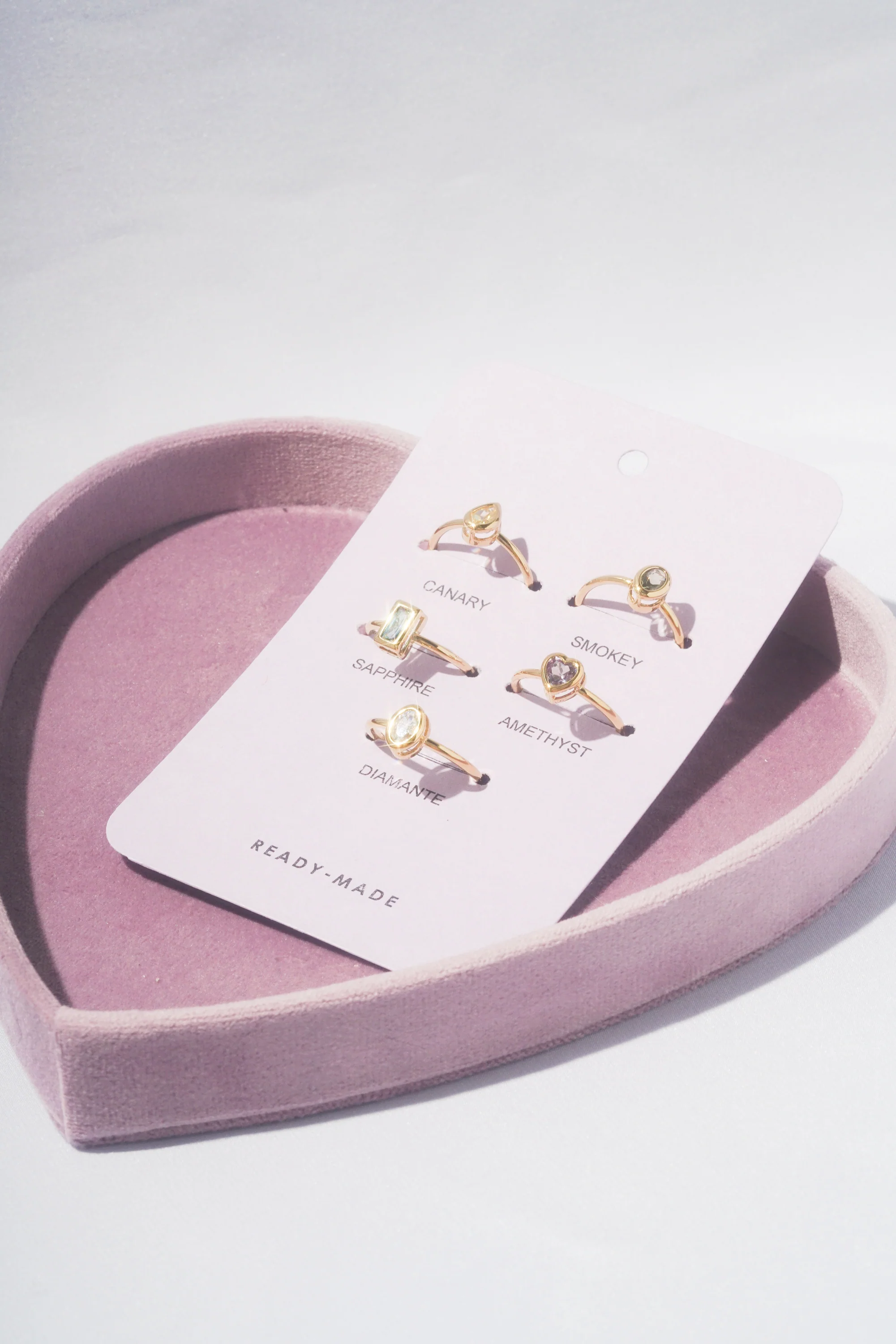 Amethyst Heart Bezel Ring - Image 14