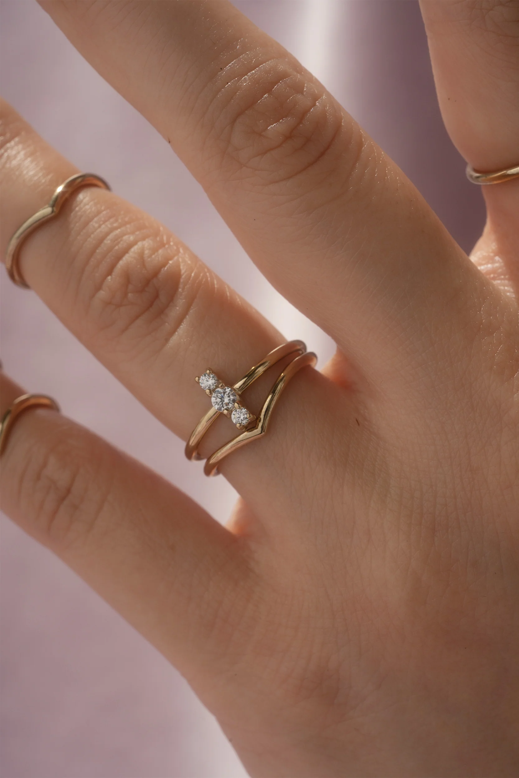 Chevron Midi Ring - Image 6