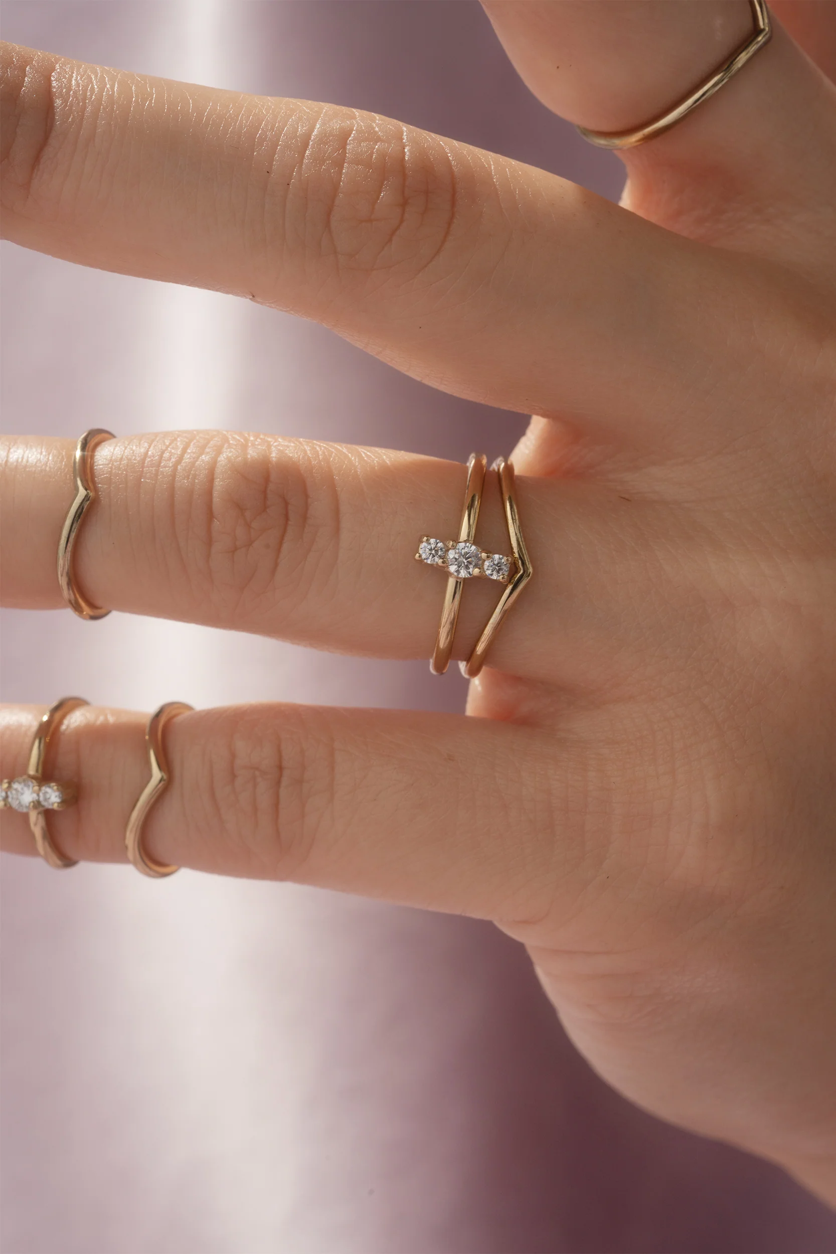 Chevron Midi Ring - Image 8