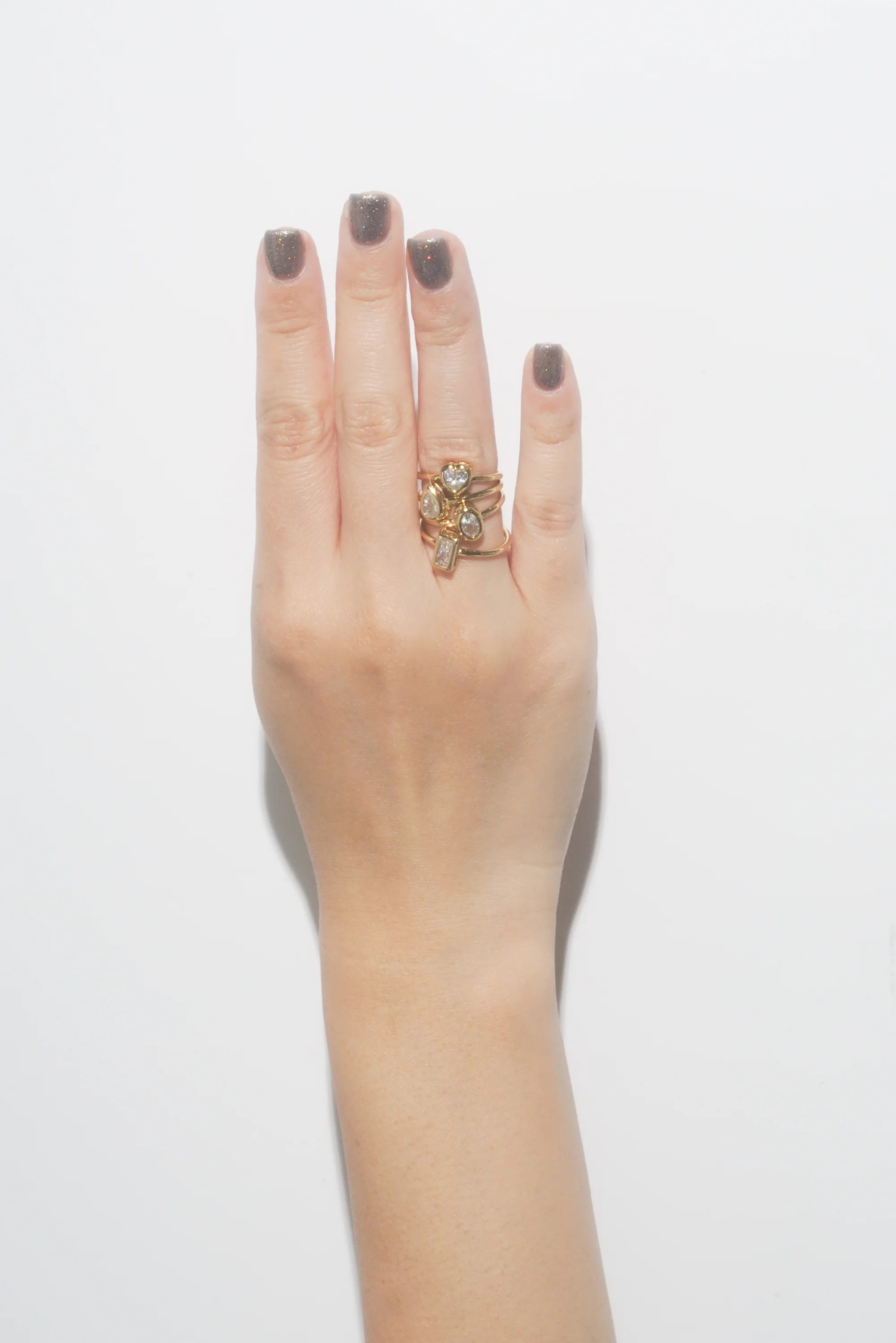 Diamante Heart Bezel Ring - Image 6
