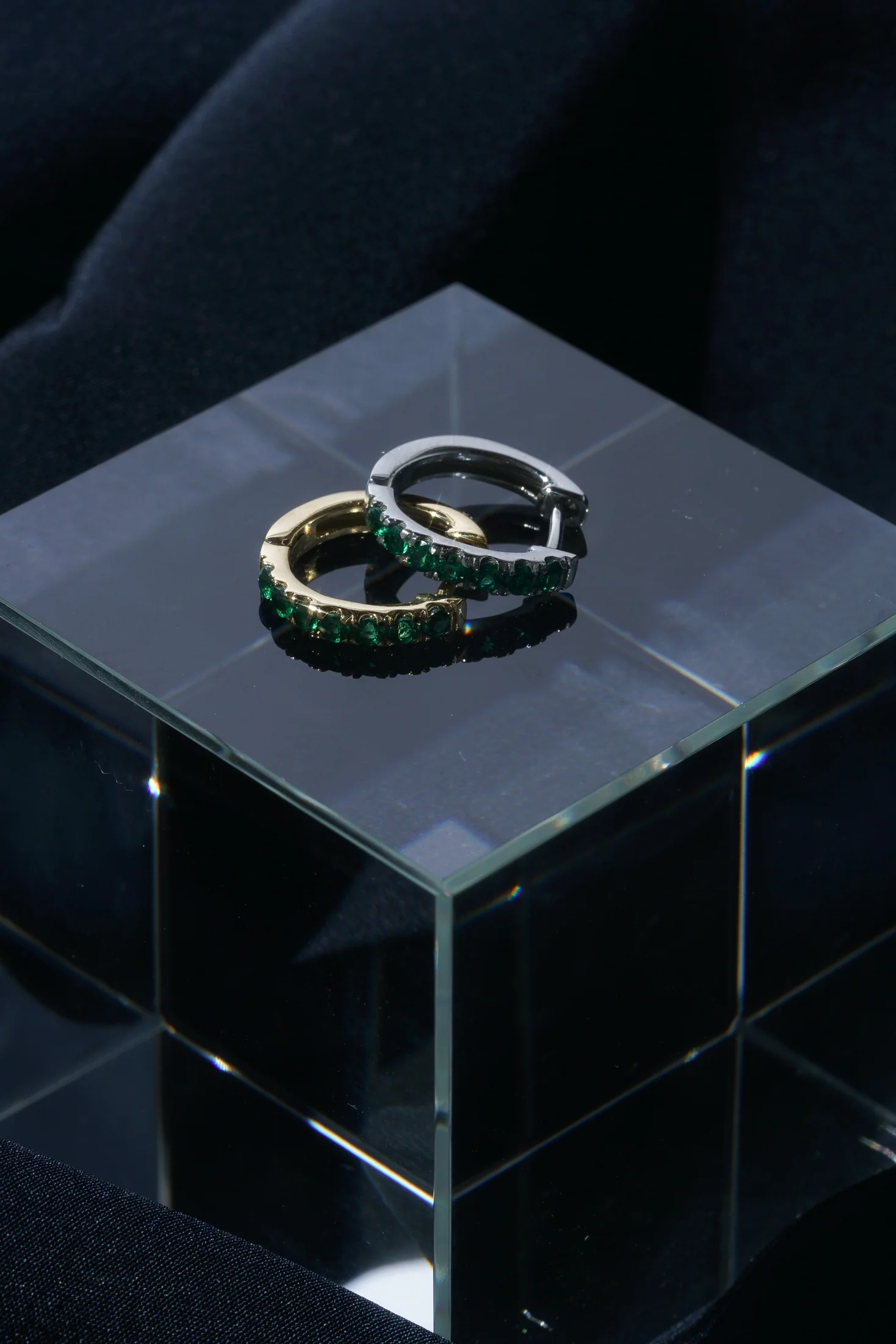 Emerald Satellite Huggie (Single) - Image 6