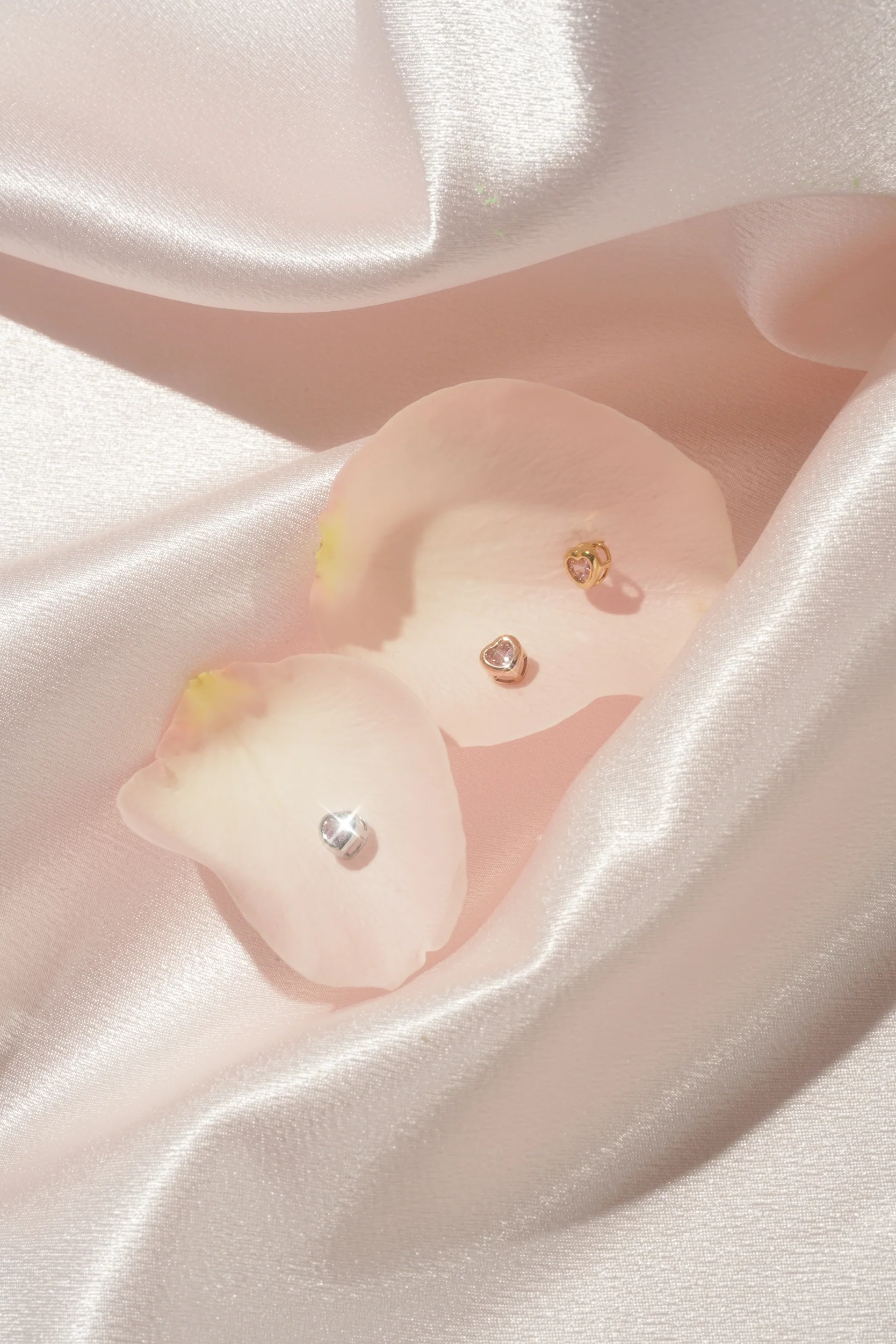 Heart Bezel Studs (Pair) - Image 3
