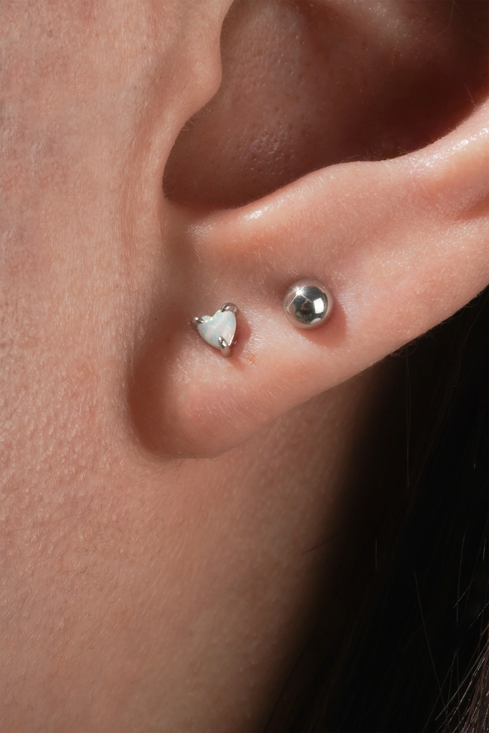 Heart Opal Stud (Single) - Image 3
