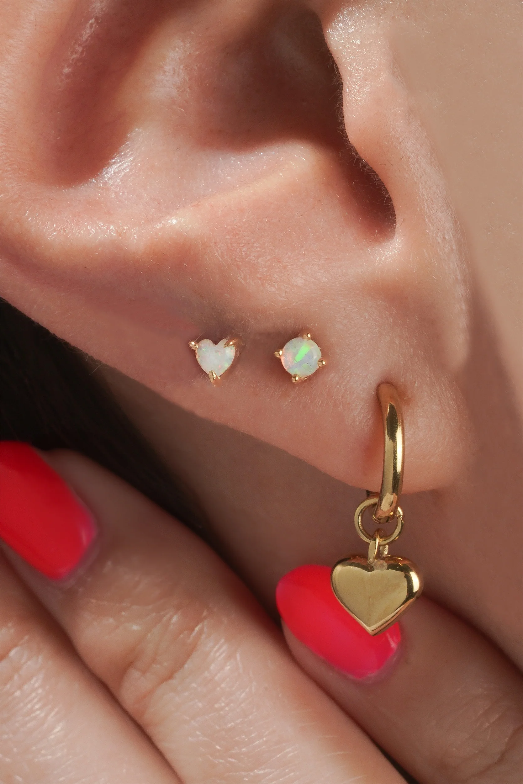 Heart Opal Stud (Single) - Image 5