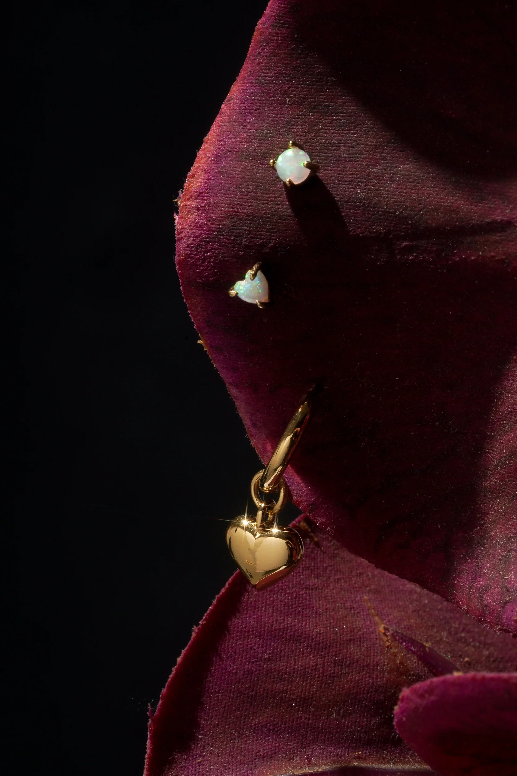 Heart Opal Stud (Single) - Image 6