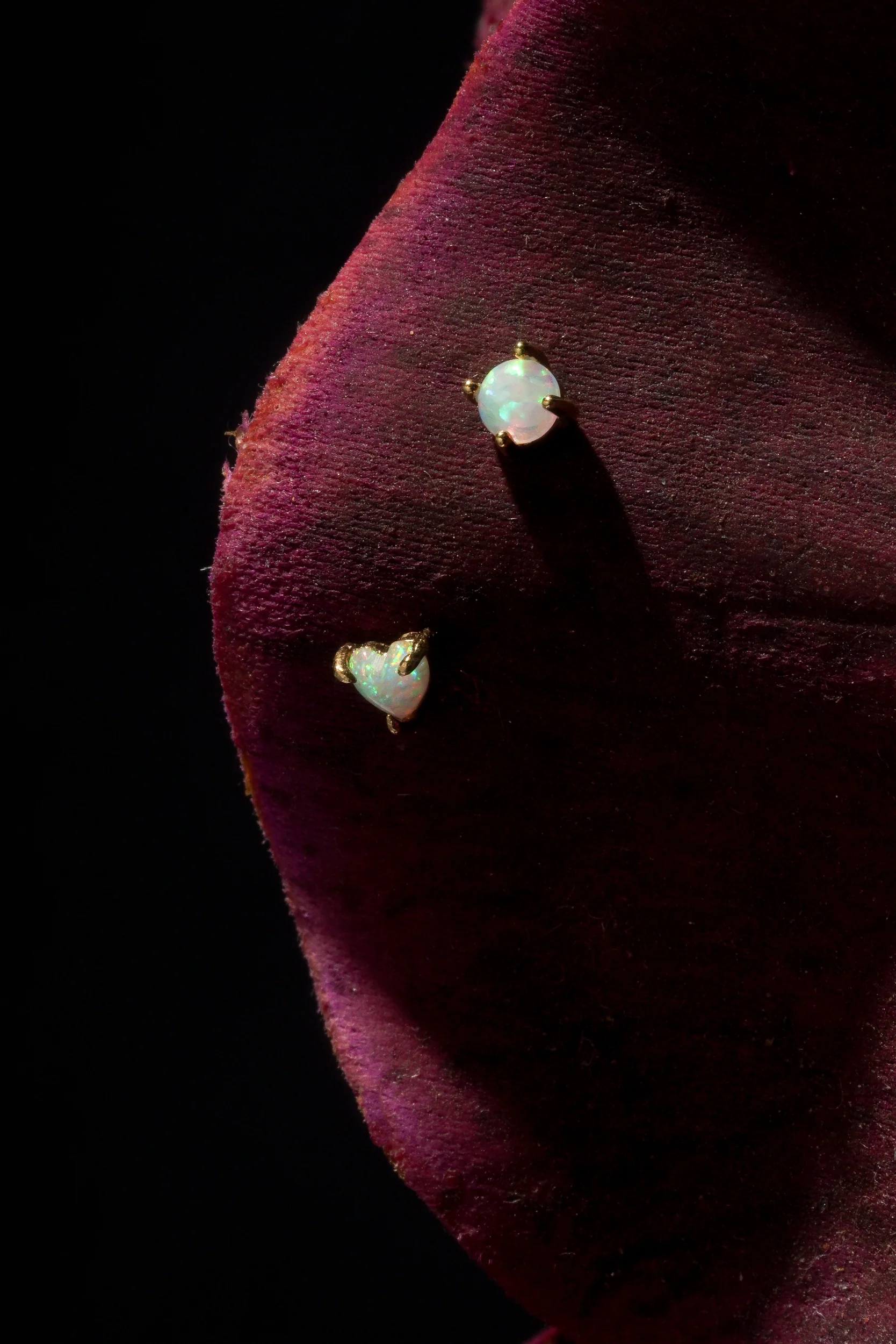 Heart Opal Studs (Pair) - Image 6
