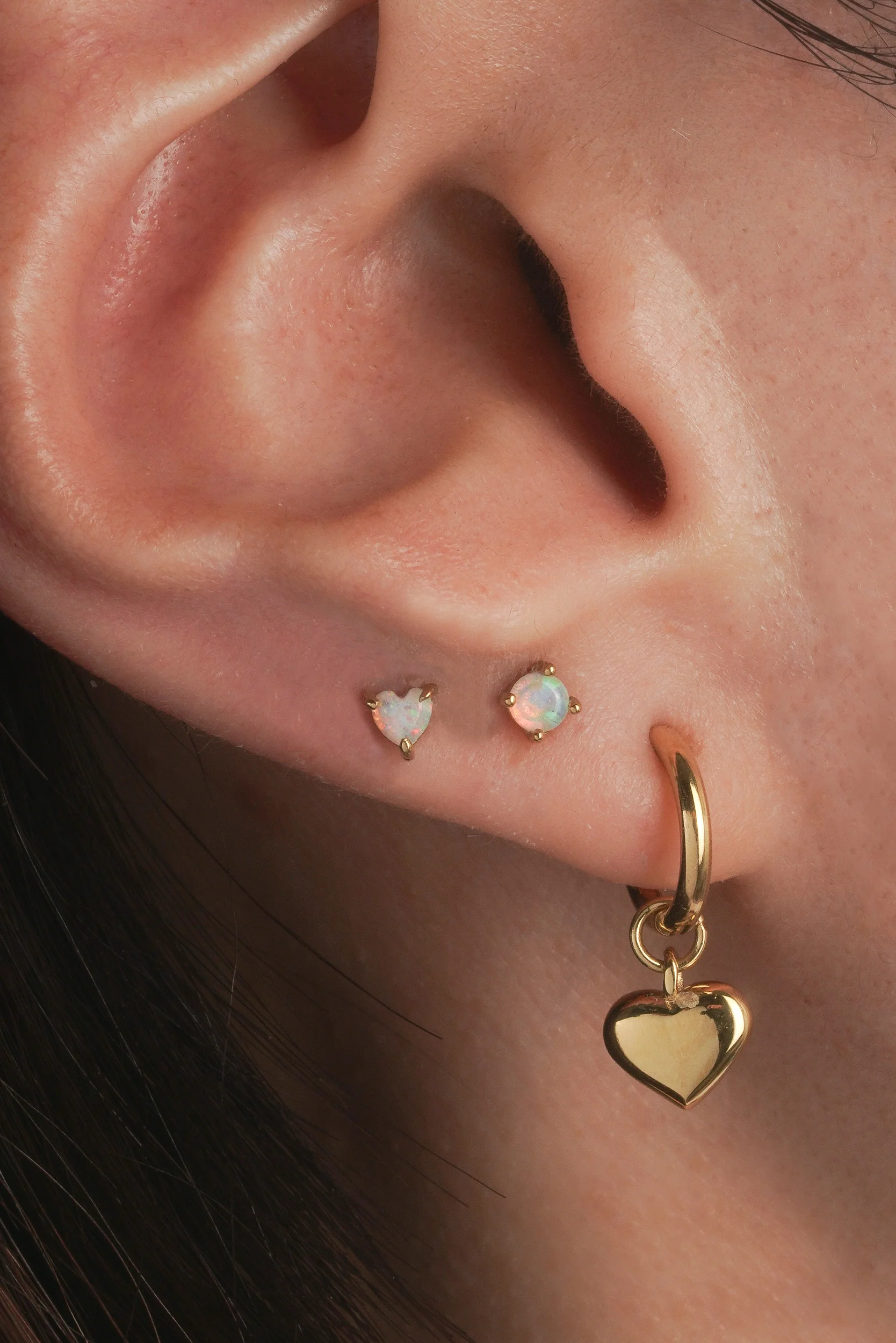 Heart Opal Studs (Pair) - Image 8