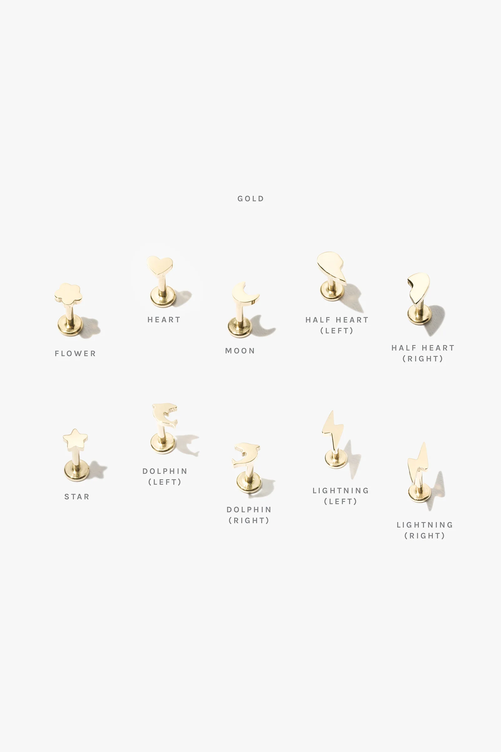 Heart Threaded Flat Back Studs (Pair) - Image 18
