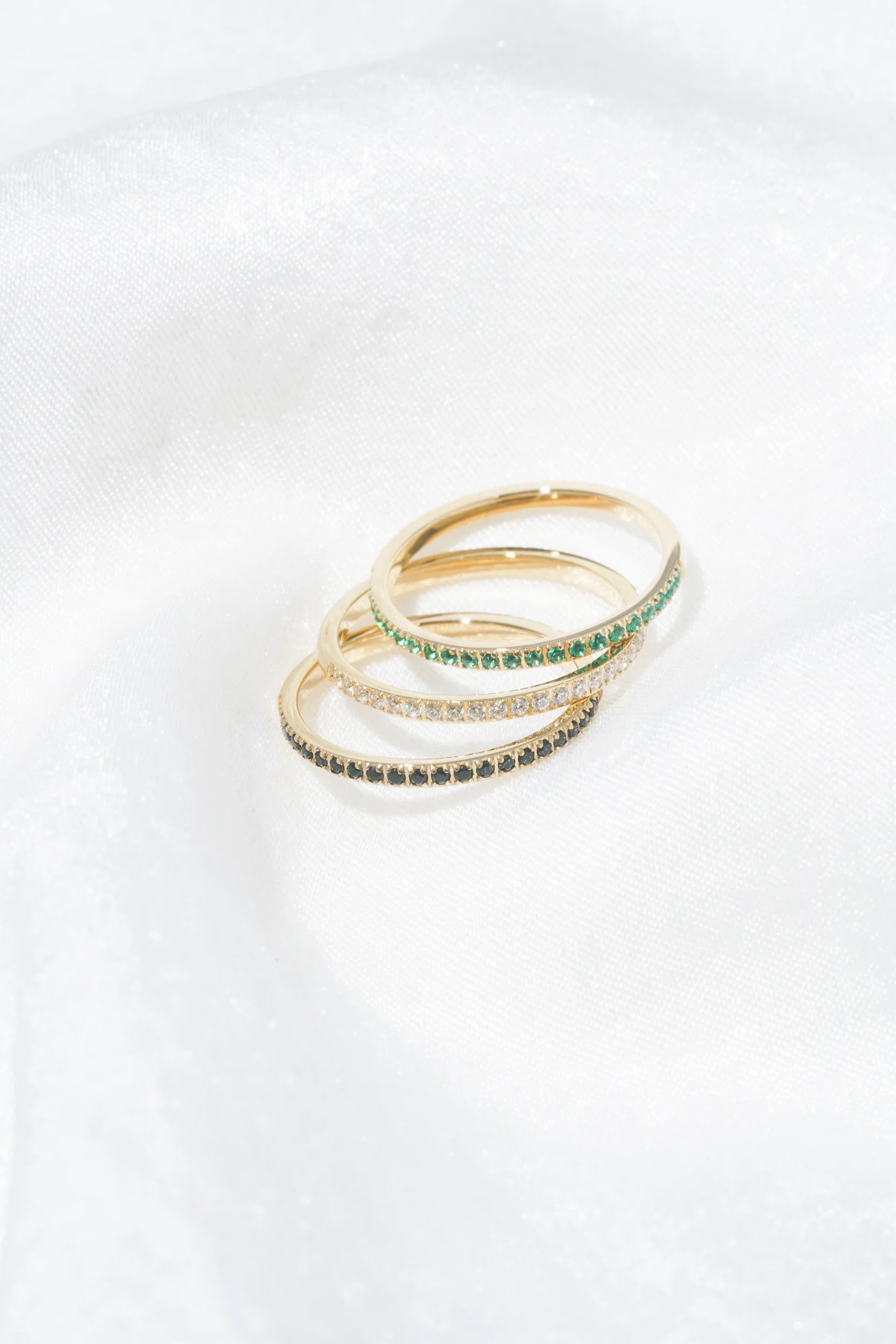 Black Diamante Micro Satellite Ring - Image 11