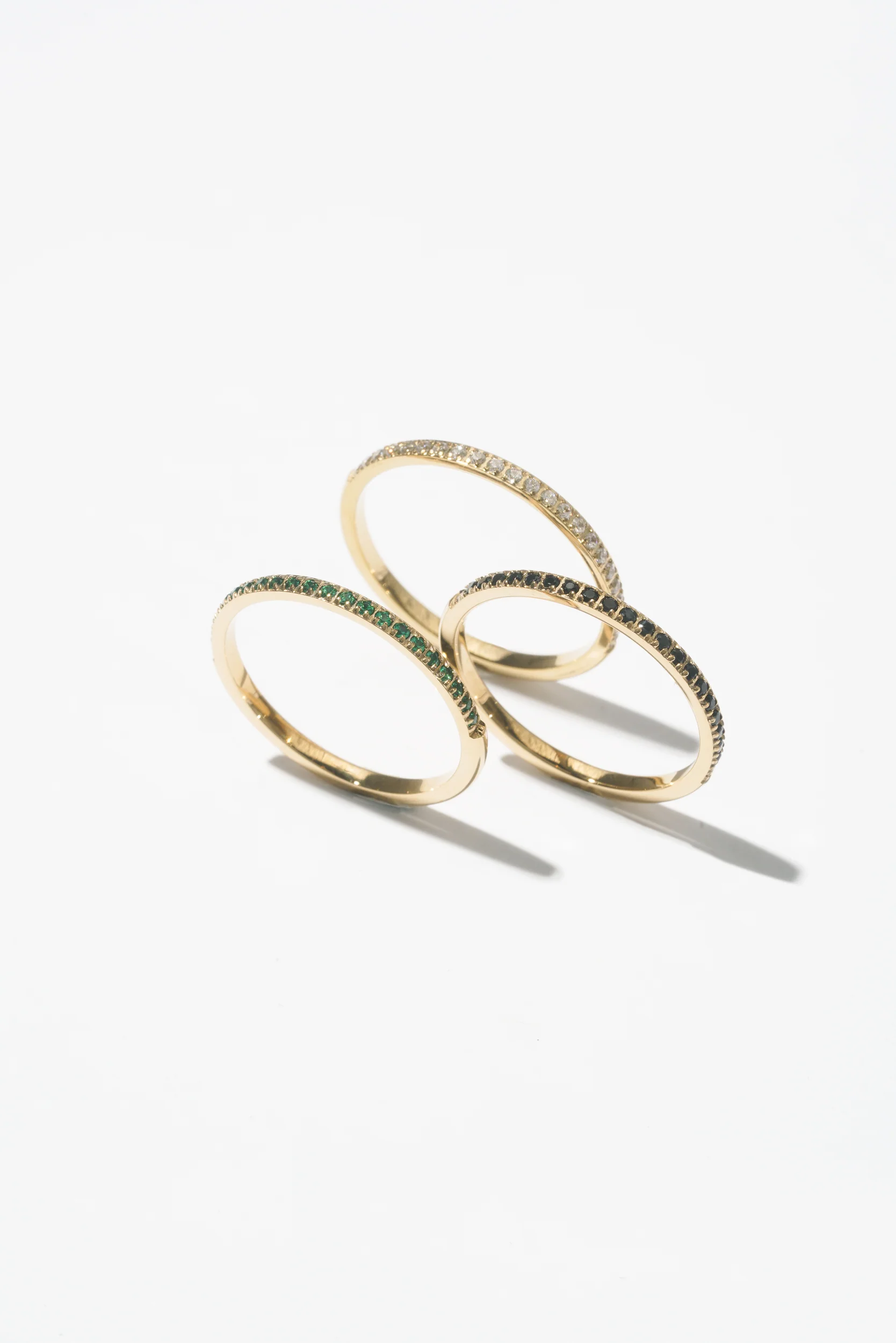 Black Diamante Micro Satellite Ring - Image 12